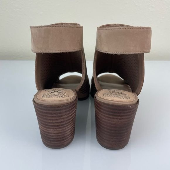 Vince Camuto Sz 7.5 Suede Cutout Ankle Wrap Heel - Picture 4 of 14